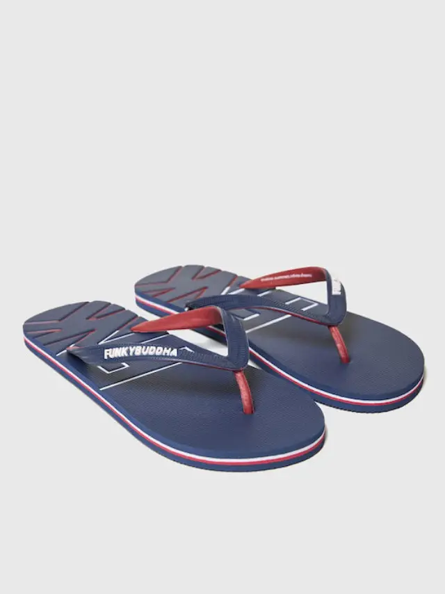 Funky Buddha Men's Flip Flops Midnight Blue FBM013-007-08 - 46