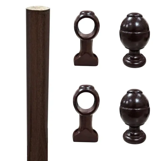Σετ ξύλινο κουρτινόξυλο - Wooden Rod Set 141364