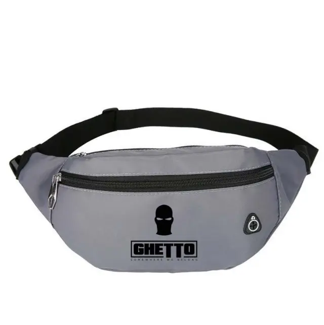 Ghetto Sport Unisex Waist Travel Bag | Waterproof Crossbody Belt Bag Gray