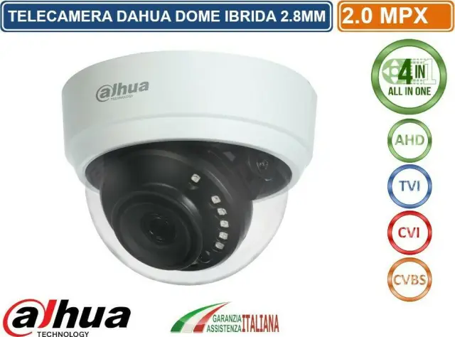 Dahua HAC-HDPW1200R CCTV Κάμερα Παρακολούθησης 1080p με Φακό 2.8mm 2
