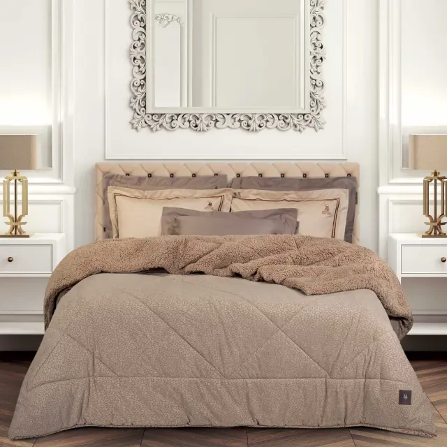 Κουβερτοπάπλωμα 240x250 King Size 700gsm Essential Greenwich Polo Club 4437 Taupe 100% Πολυέστερ