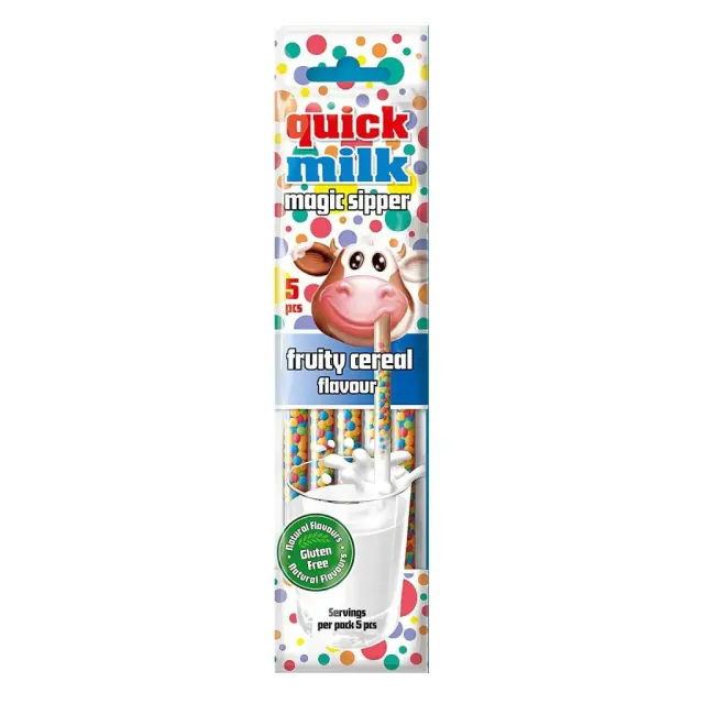 Quick Milk 5 Βιοδ. Καλαμάκια Vegan Φρούτα 30gr