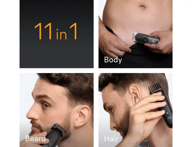 Σετ Ανδρικής Περιποίησης 11 σε 1 Braun Series 5 AIO5560 με 11 εξαρτήματα και 14 ρυθμίσεις κοπής AIO5560 2
