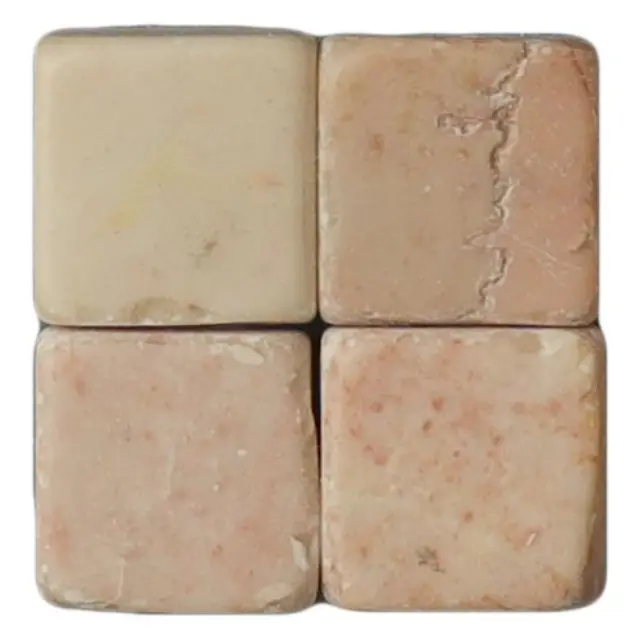 Μαρμάρινη Ψηφίδα M12 Pink Cream 15x15x8mm - 1Kg