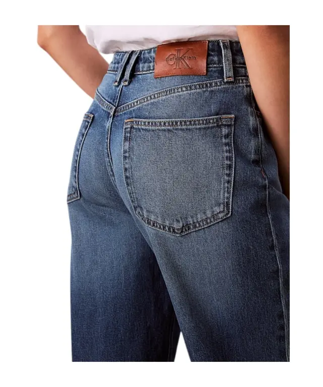 Calvin Klein - Γυναικείο Παντελόνι Jean High Rise Tapered LV047E907G-MZK Μπλε 3