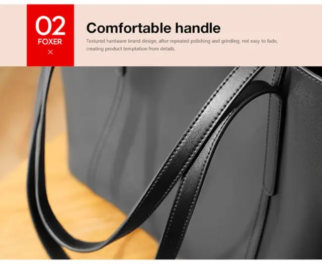 Τσάντα Shopper Ωμου Foxer 958V422F Μαύρο - One Size 2