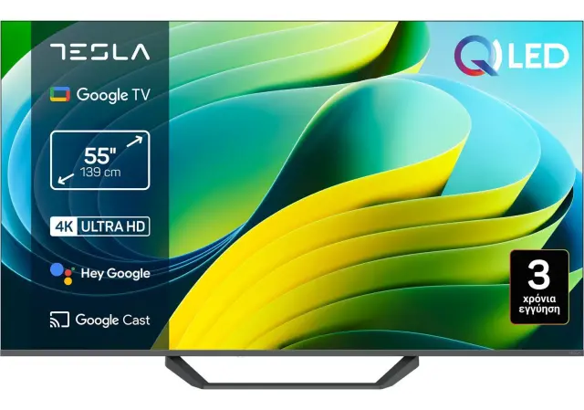 Tesla Smart Τηλεόραση 55" 4K UHD QLED Q55E655GUS HDR (2025)