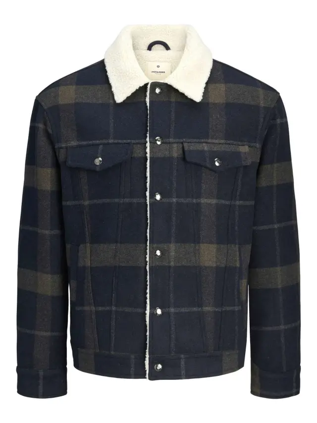 JPRBLUTEXAS WOOL BLEND TRUCKER JACKET SN Dark Navy