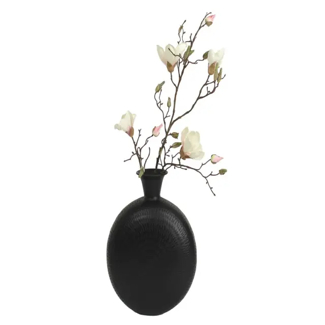 Βάζο Μαύρο Μέταλλο 34x12x41cm 2