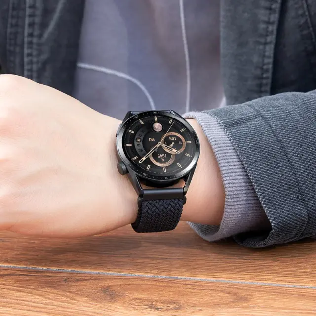 Watchband Hoco WH03 Jane Eyre Series από Ultra-Thin Nylon για Samsung Huawei Xiaomi Vivo κα 20mm Universal Σκούρο Μπλε 3