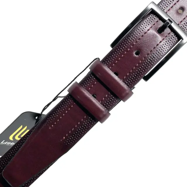 Μπορντό Ζώνη P.U. Leather με Γαζί 3,5 cm - 110cm 3