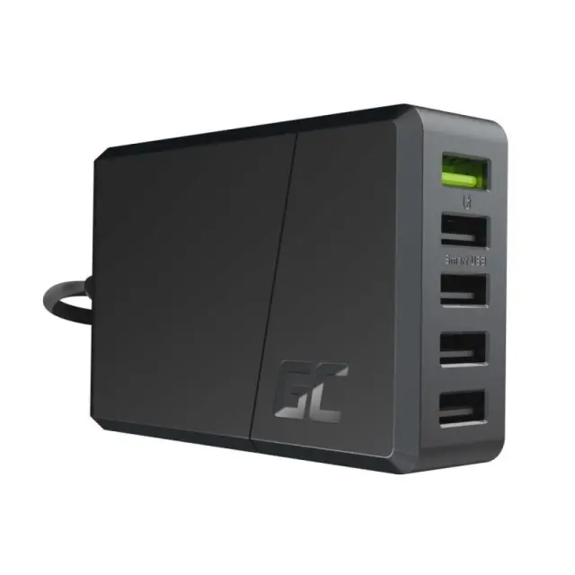 Green Cell Βάση Φόρτισης με 5 Θύρες USB-A 52W Quick Charge 3.0 σε Μαύρο χρώμα (CHARGC05)