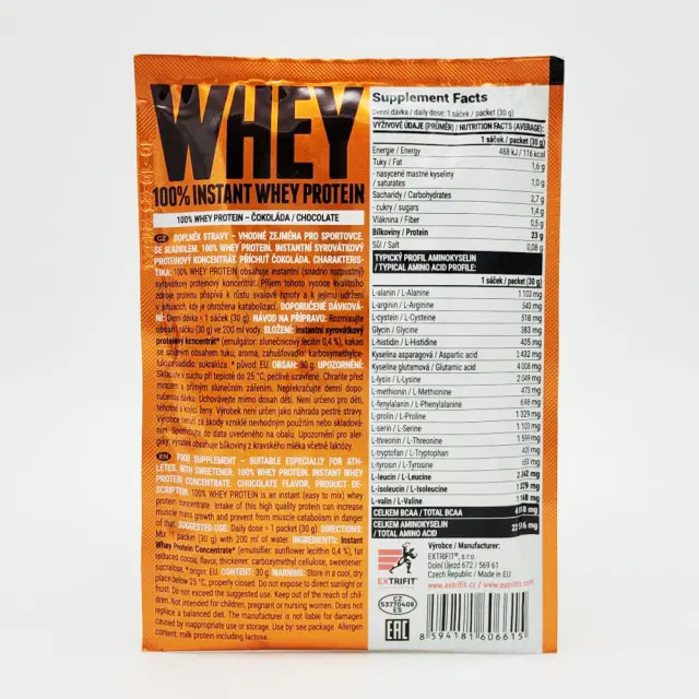 Extrifit 100% Instant Whey Protein chocolate, 30-g 2