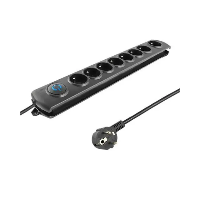 Qoltec Power Strip 8-Socket 3.0m Black (50114)