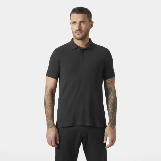 Helly Hansen Polo Μπλούζα Κοντομάνικη Μαύρη - S