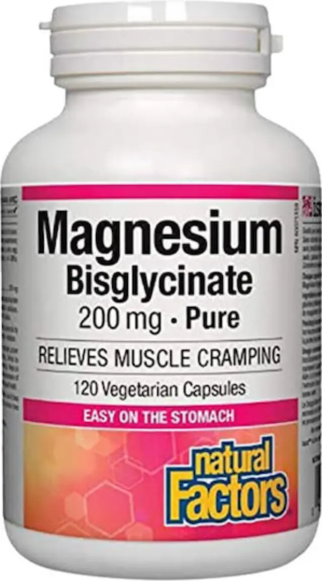 Natural Factors Magnesium Bisglycinate 200mg 120 φυτικές κάψουλες