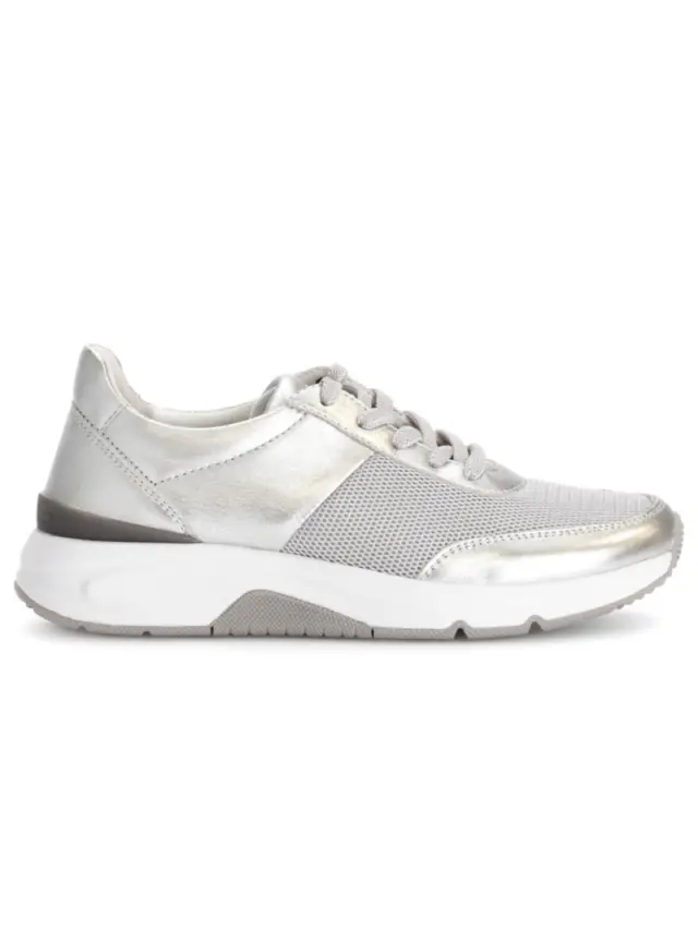 Gabor Sneakers Γυναικείο δέρμα/ύφασμα Ασημί GAB/86897 10-SILVER 3