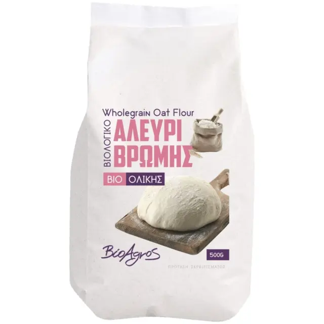 Βιολογικό Αλεύρι Βρώμης Ολικής Άλεσης 500g - BioAgros