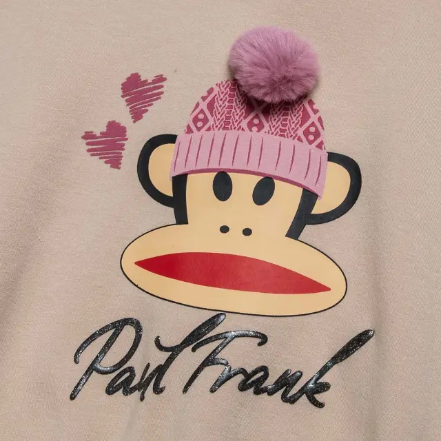 Μπλούζα φούτερ Paul Frank με πομ πον και γυαλιστερά στοιχεία 2