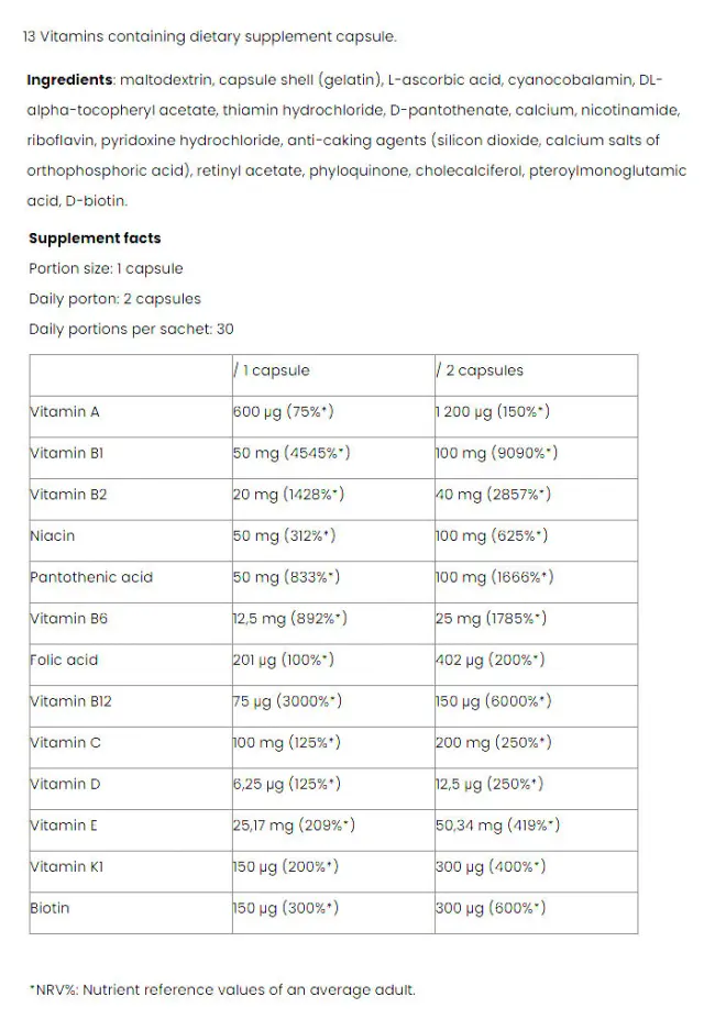 Nutriversum Multivitamin Caps Pro - VITA 2