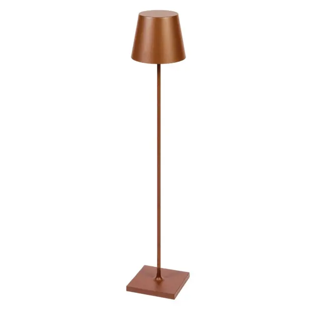 Nog mos Φορητό επιδαπέδιο LED φωτιστικό 10W 3000Κ IP54 ø28x150cm καφέ σκουριάς Σκουριά