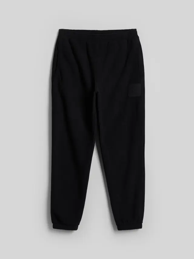 Ανδρικό παντελόνι jogger από φλις - μαύρο 4FWAW26TTROM1803-20S - XL
