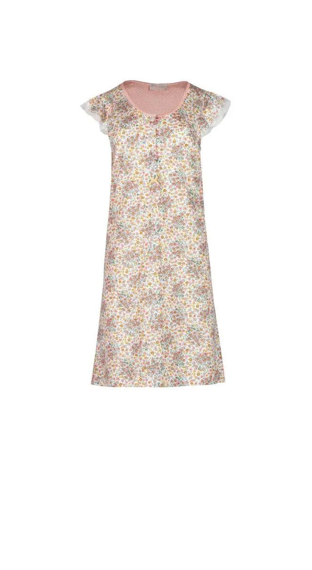 S747 - Type - NIGHTGOWN ABSTRACT FLOWERS - M