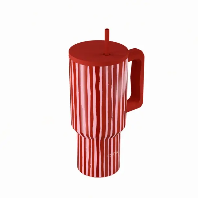 Estia Θερμός Straw Tumbler Xl Save The Aegean 900Ml Viva Stripe 2