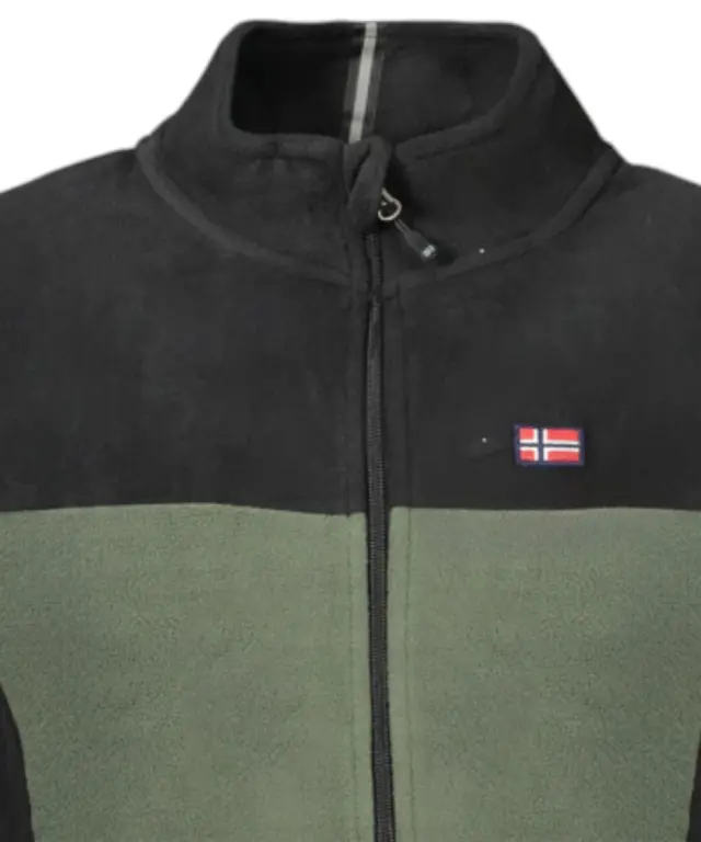 Norway Nautical School - Ανδρική Ζακέτα Φούτερ Fleece 849522-ARMY Πράσινο Σκούρο 3
