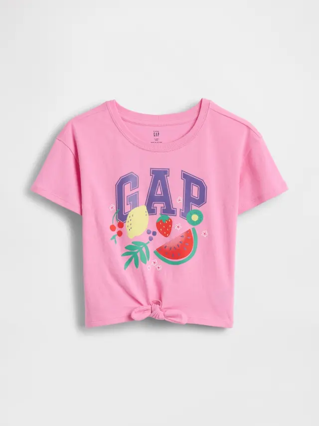 Βρεφική Μπλούζα babyGap με Σχέδια και Δέσιμο PINK FLAMINGO