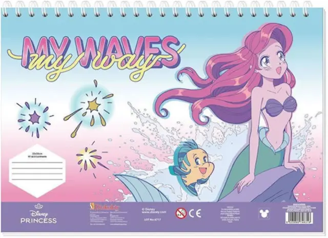 Μπλοκ Ζωγραφικής 40 Φύλλων 2 Σχέδια Princess Ariel / 564988 (Must)