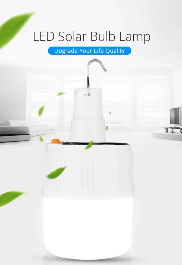 Led Ηλιακή φορητή λάμπα 50watt 4.2V φως έκτακτης ανάγκης Ip44 Ψυχρο Λευκο-1Τεμ