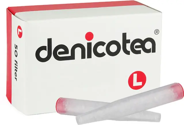 Denicotea Ανταλλακτικά Φίλτρα Πίπας 8mm - Long (Μήκος 55mm) - 50τεμ.