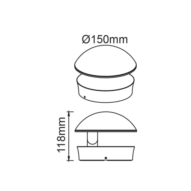 LED SMD WALL LUMINAIRE 13W 480LM 100° 230V AC 3.000K DARK GREY CRI80 IP54 30.000HRS / LG1671G 3