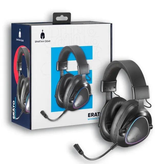 Spartan Gear - Erato Wireless Headset (compatible with PC, PS4, PS5, switch, switch 2) Black)