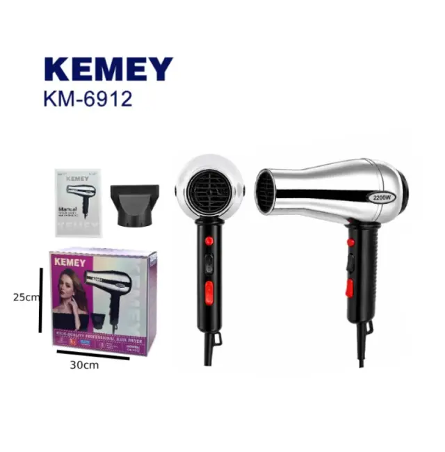 Kemei Επαγγελματικό Πιστολάκι Μαλλιών 2200W KM-6912 - Professional Hair Dryer 2200W 069251 3