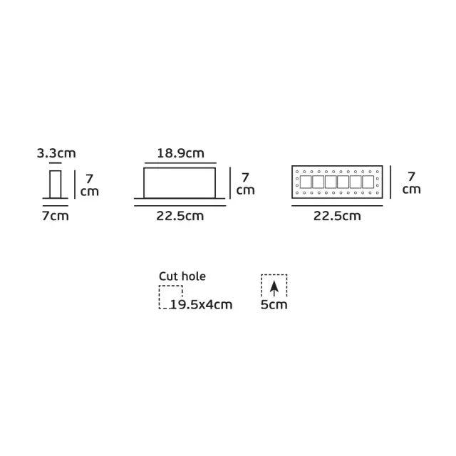 Boxi 04266TR/B/6/C Χωνευτό σταθερό φωτιστικό trimless led 10W 4000K μαύρο 2