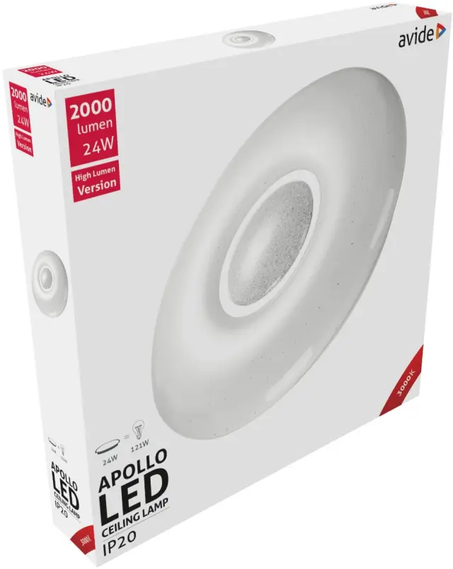 Avide LED Μοντέρνα Πλαφονιέρα Οροφής Apollo 24W 410*70mm Θερμό 3000K 15.001.0548