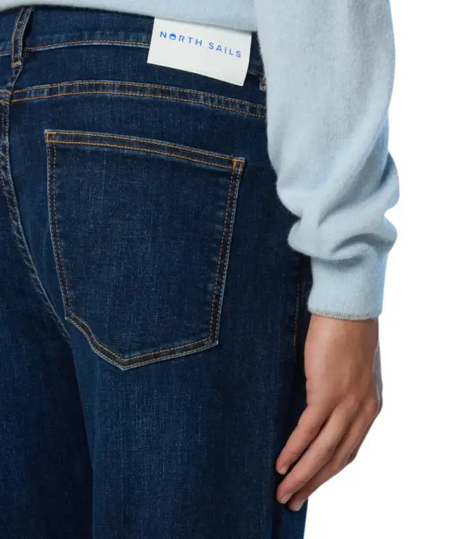 North Sails - Ανδρικό Παντελόνι Τζιν Stripe recycled Regular Fit 673169-000-C002 Μπλε 3