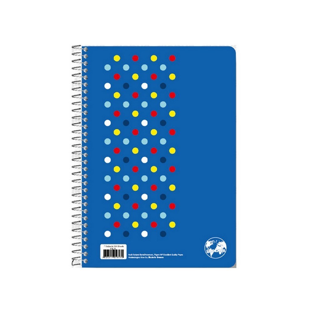 Τετράδιο σπιράλ Globus HappyNotes ΗΝ31 17Χ25 3 Θέματα Μπλε Τελείες 90 φύλλα