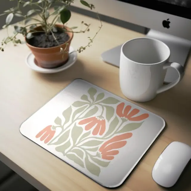 Mousepad ( flowers 70s , design-37 ) Διαστάσεις: 23cm(μήκος) x 20cm (ύψος)