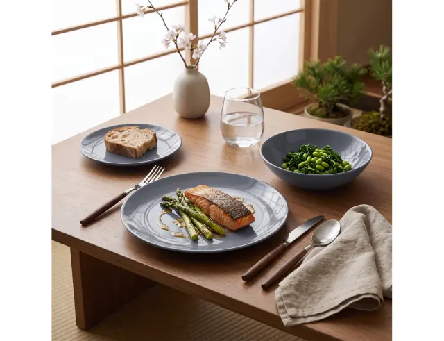 Σετ Πιάτων Secret De Gourmet Colorama Grey - 18 τεμάχια 154520C