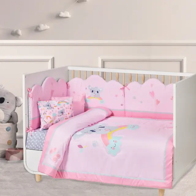 Κουβερλί Κούνιας 110x150 Fun Das Home 4934 Pink-Grey 100% Microfiber 2