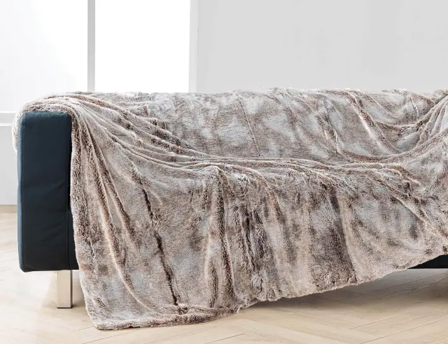 Κουβέρτα Antartic Douceur d'intérieur με εσωτερική επένδυση fleece και διαστάσεις 180x220cm - Choco 1606543 2