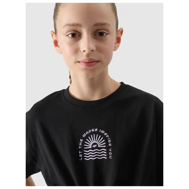 4F T-shirt Black 4FJWSS25TTSHF1872-20 - 146 3