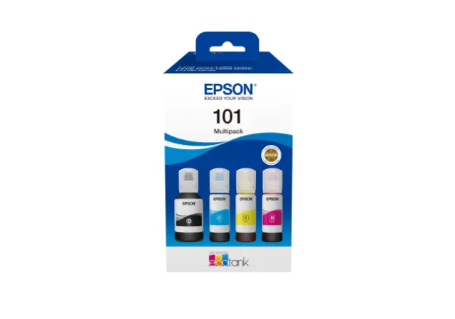 Epson 101 4 Inkjet Printer Cartridges Multipack Yellow / Cyan / Magenta / Black (C13T03V64A) (EPST03V64A)