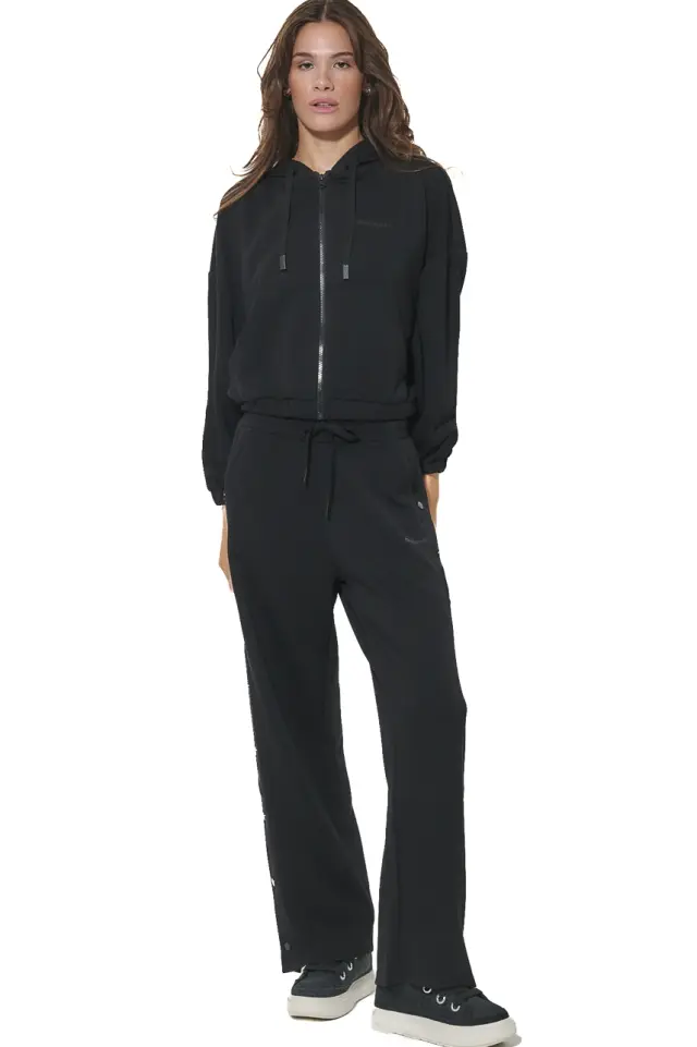 Body Action Wide Leg Trousers Black 021633-01-BLACK - XL 2