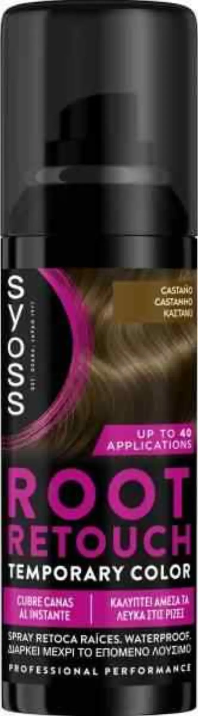 Syoss Root Retouch Color Σπρέι Προσωρινής Κάλυψης Ριζών 120ml - Καστανό