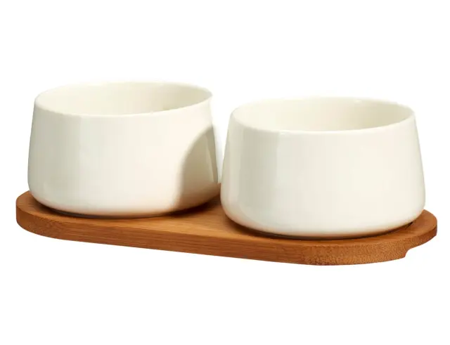 Σετ Σερβιρίσματος Excellent Houseware με 2 πορσελάνινα μπολ και δίσκο - 3 τεμάχια 210001580 3