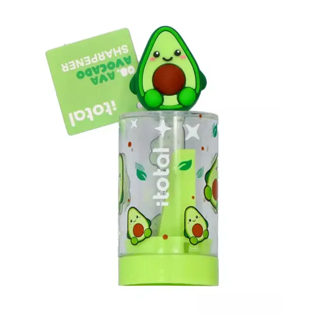 I-Total Ξύστρα Βαρελάκι Διάφανο Fresh Market Ava Avocado (XL2687I)